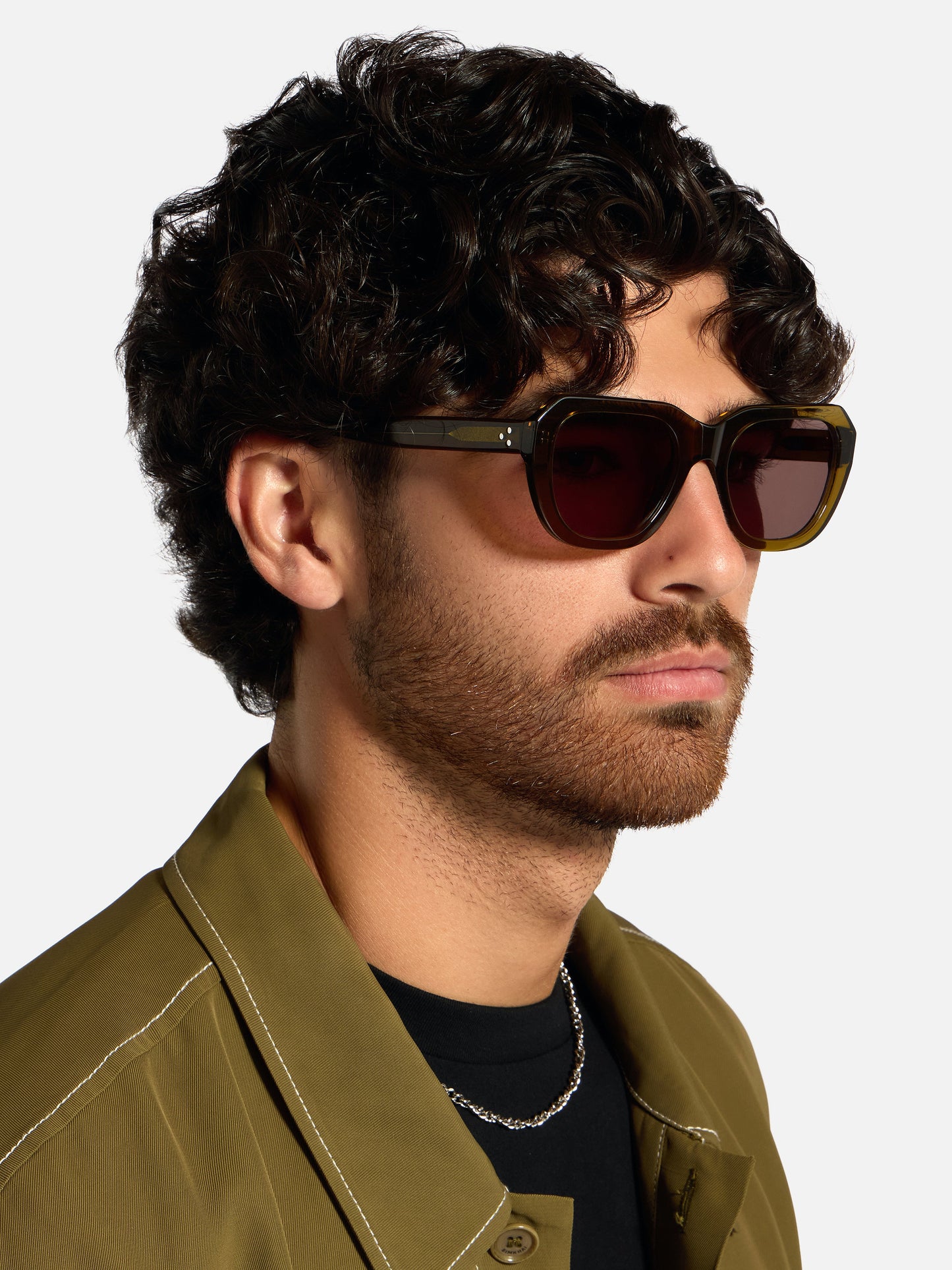 ALAN HAMMOND Ace Sunglasses - Olive Green / Brown