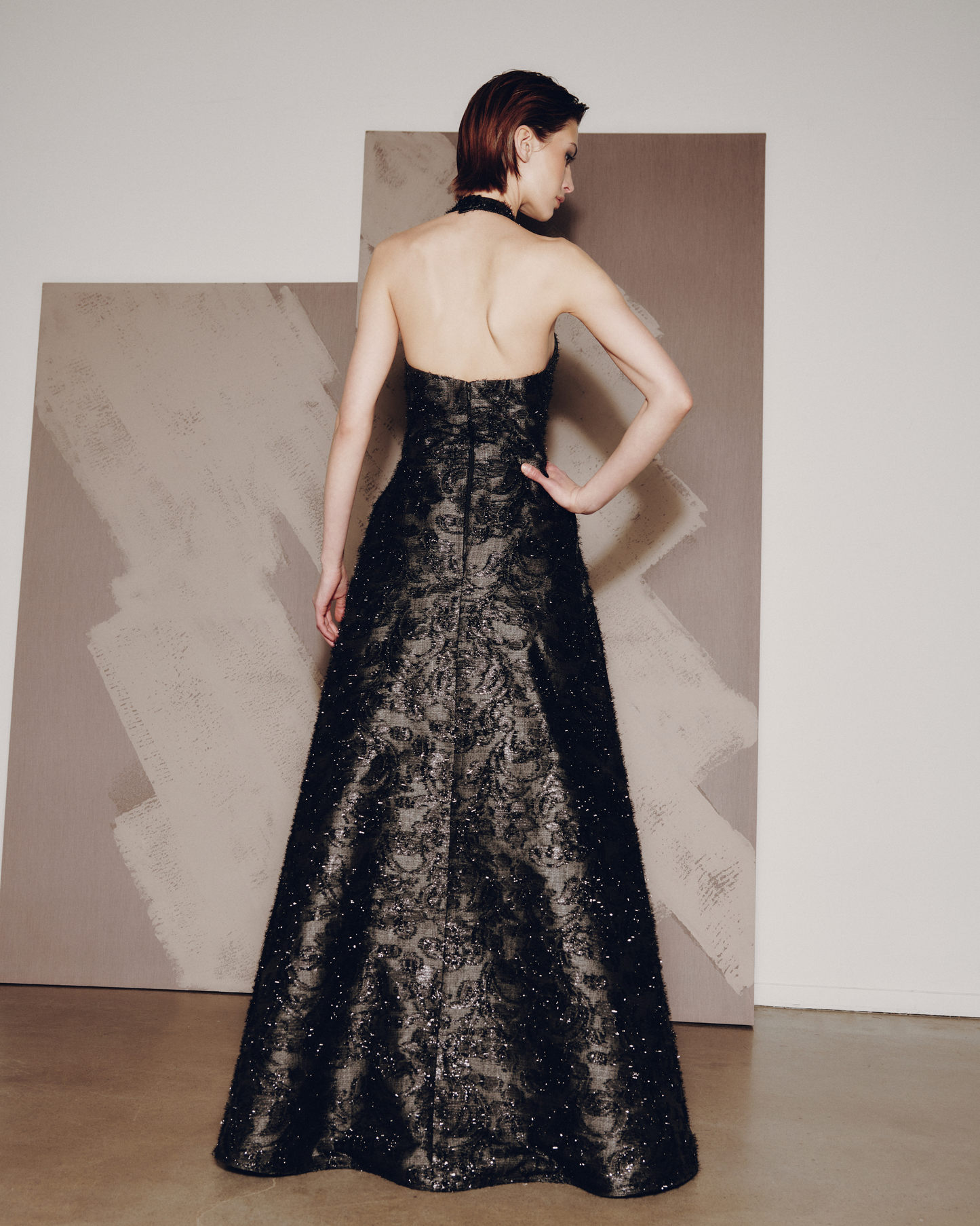 AUDREY+BROOKS Paige Gown - Black