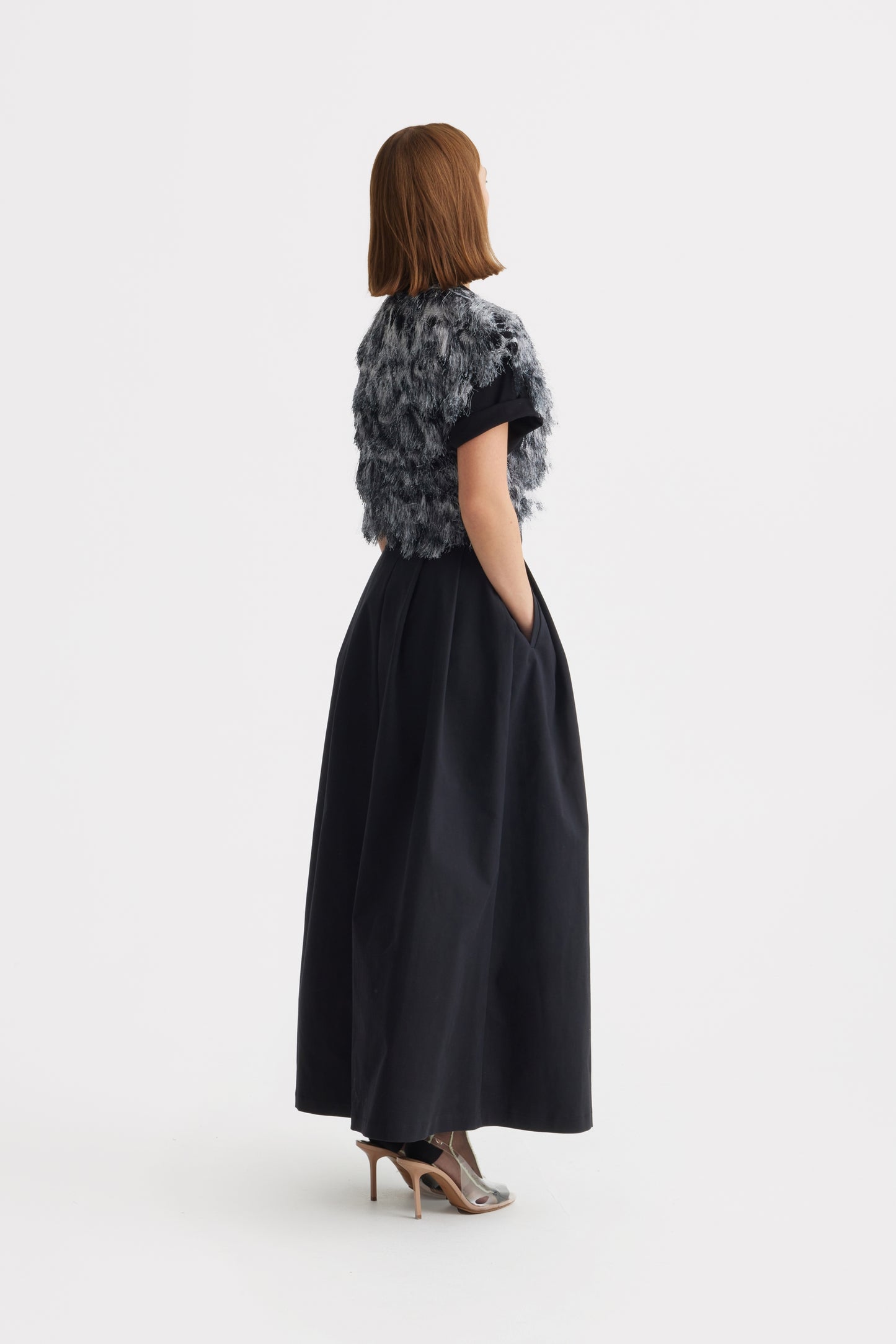 JULIA ALLERT Casual A-Line Maxi Skirt - Black
