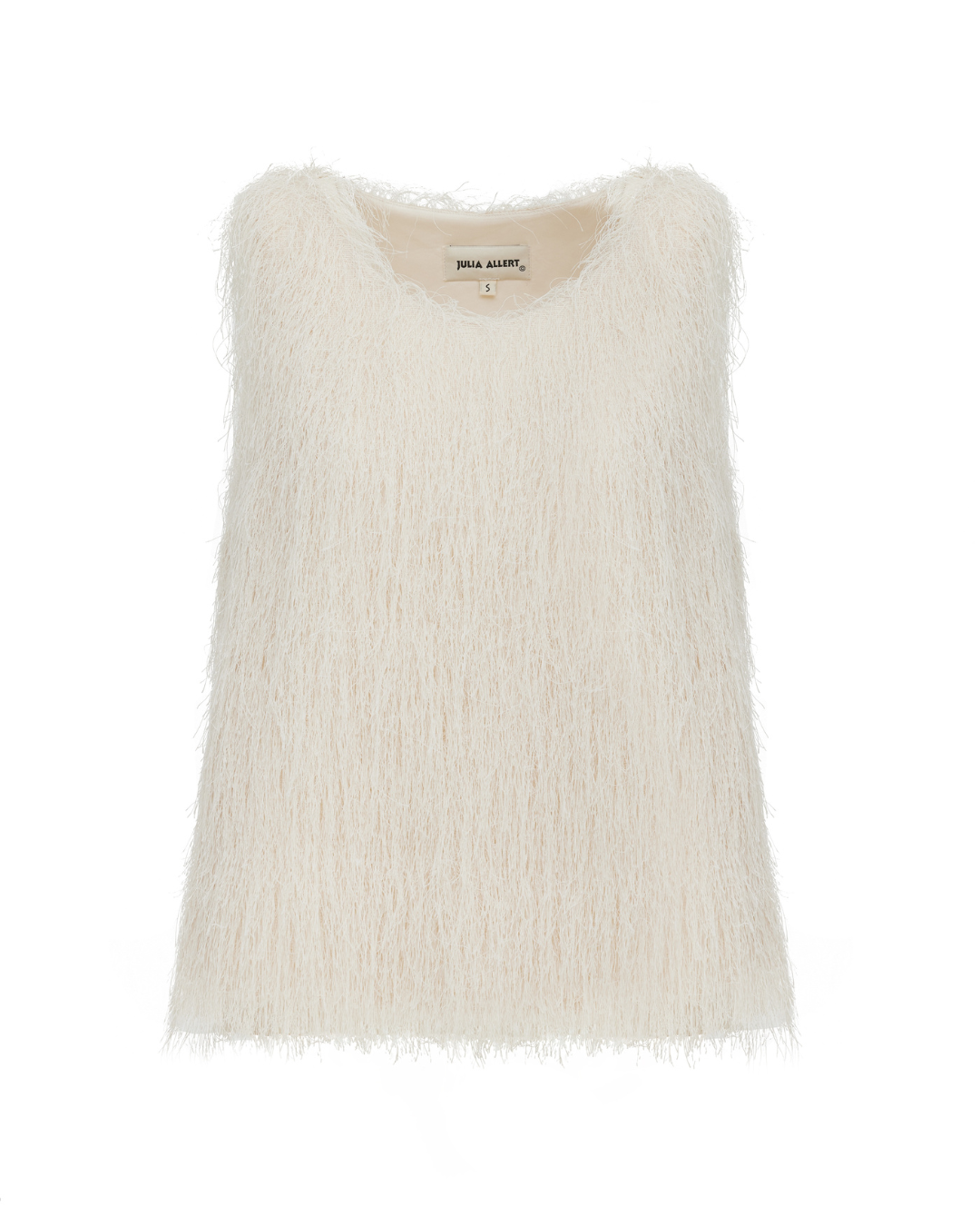 JULIA ALLERT Fringe Sleeveless Top - Ivory – BONVION