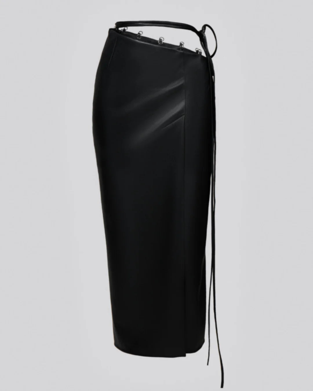 LIKA Midi Skirt with Ties - Black – BONVION