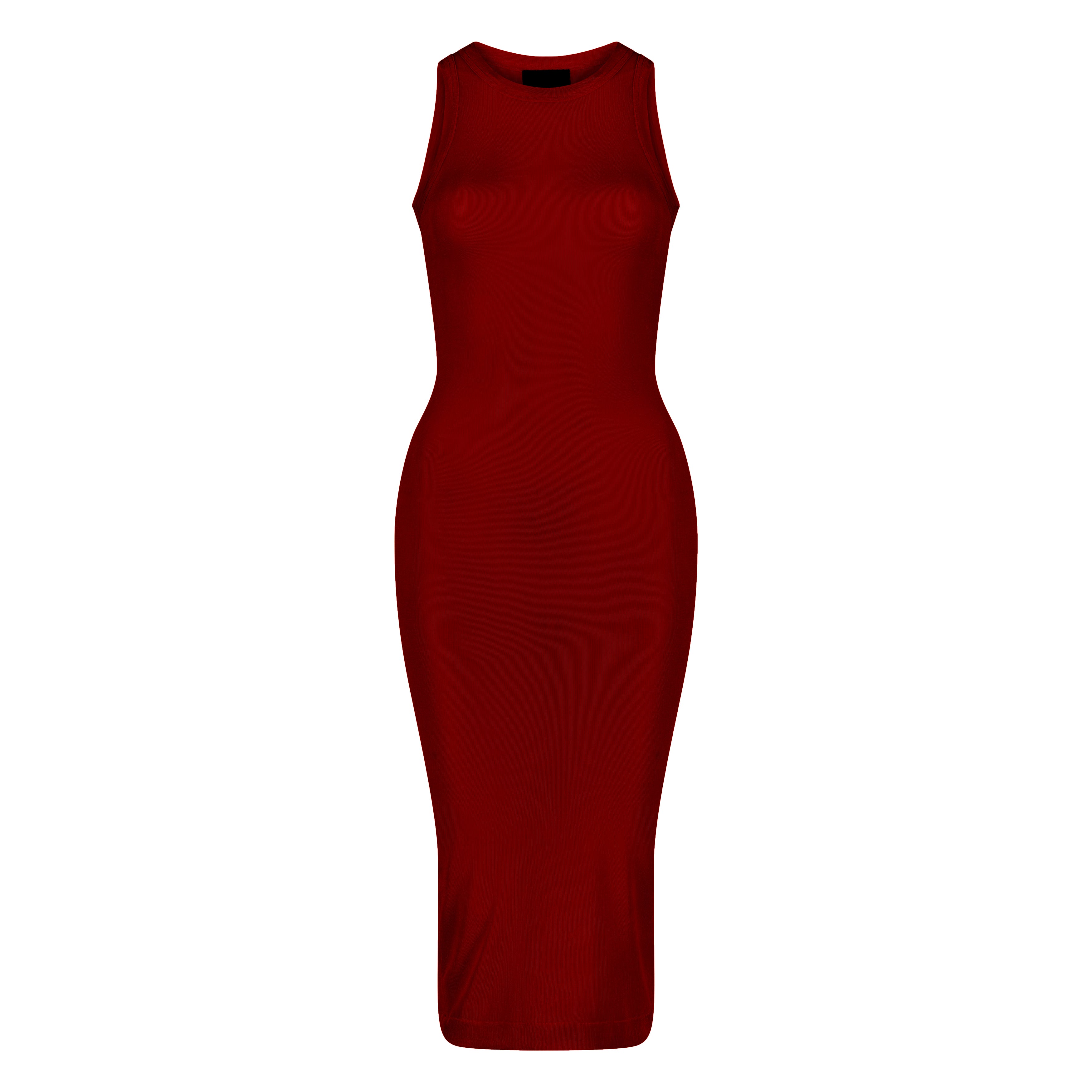 ÚCHÈ Semi-Sheer Midi Dress