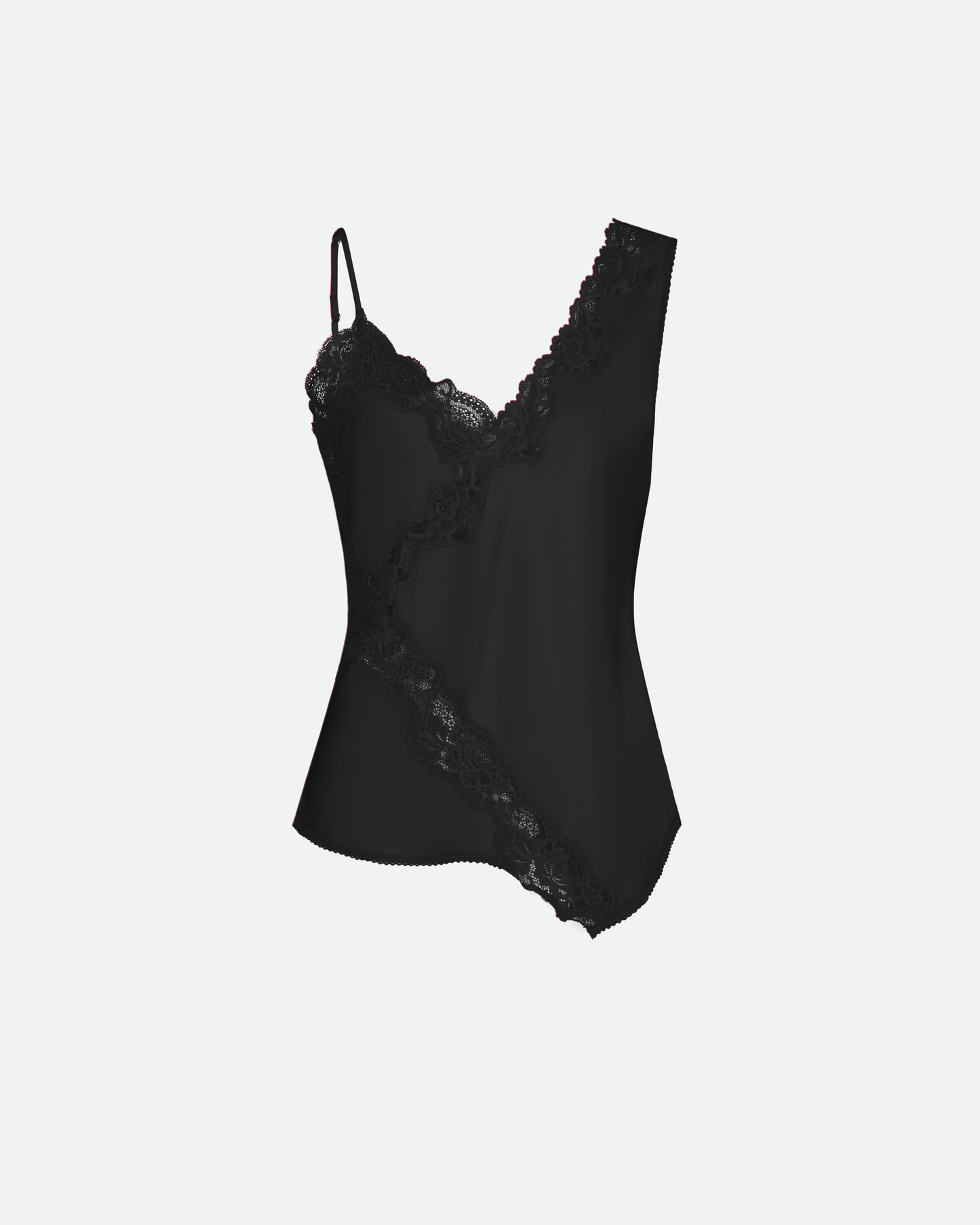 VAILLANT Asymmetrical Tank Top - Black