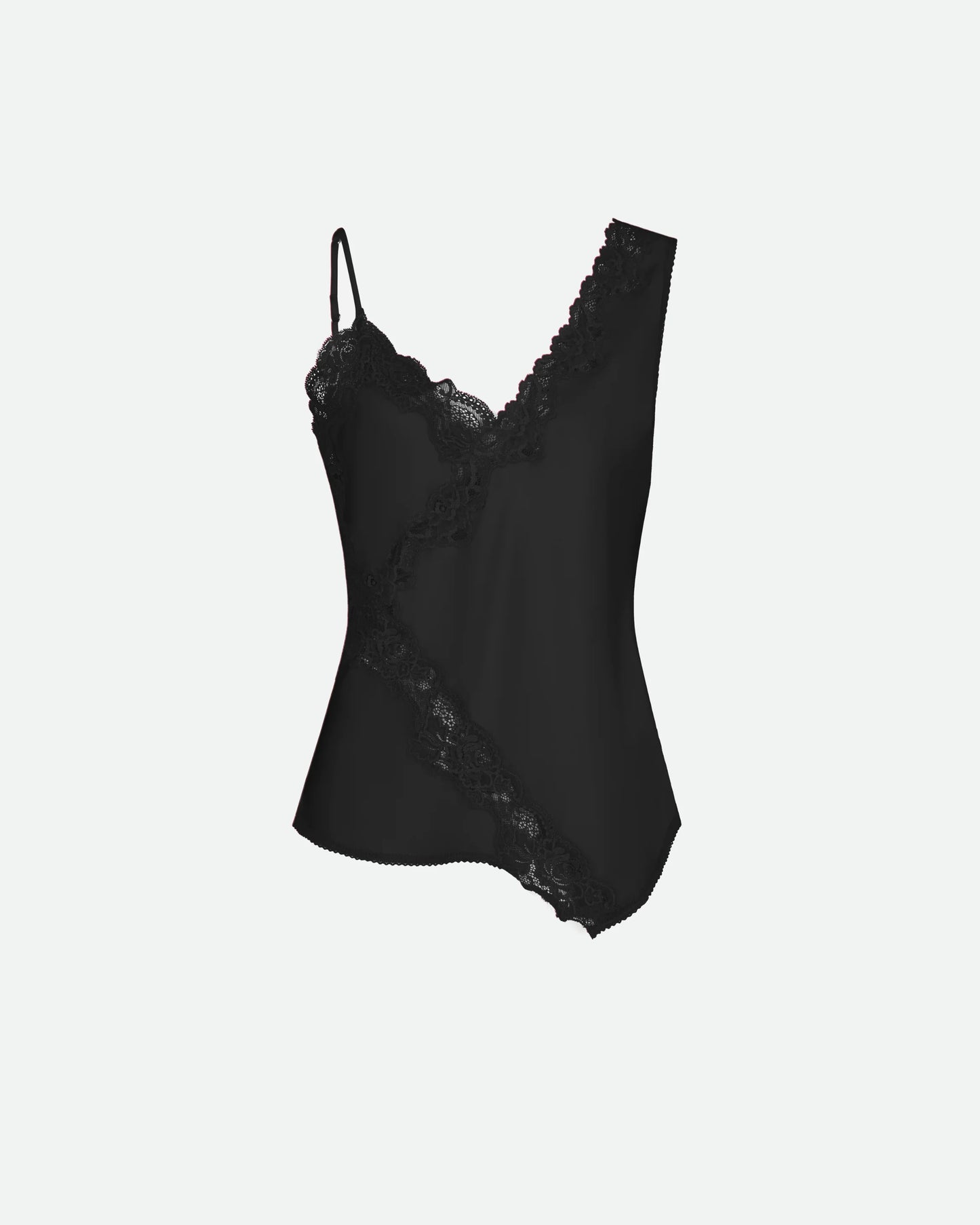 VAILLANT Asymmetrical Tank Top - Black