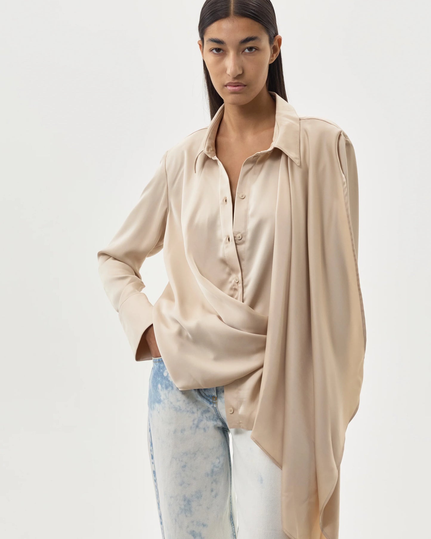VAILLANT Draped and Wrapped Shirt - Sand