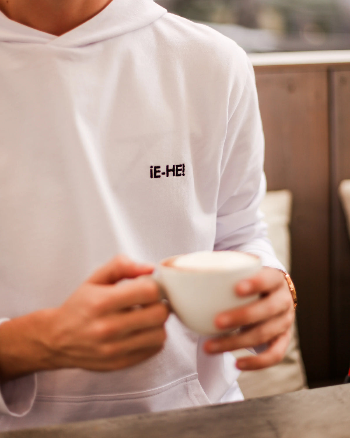 EHE Apparel Embroidered logo Hoodie - White
