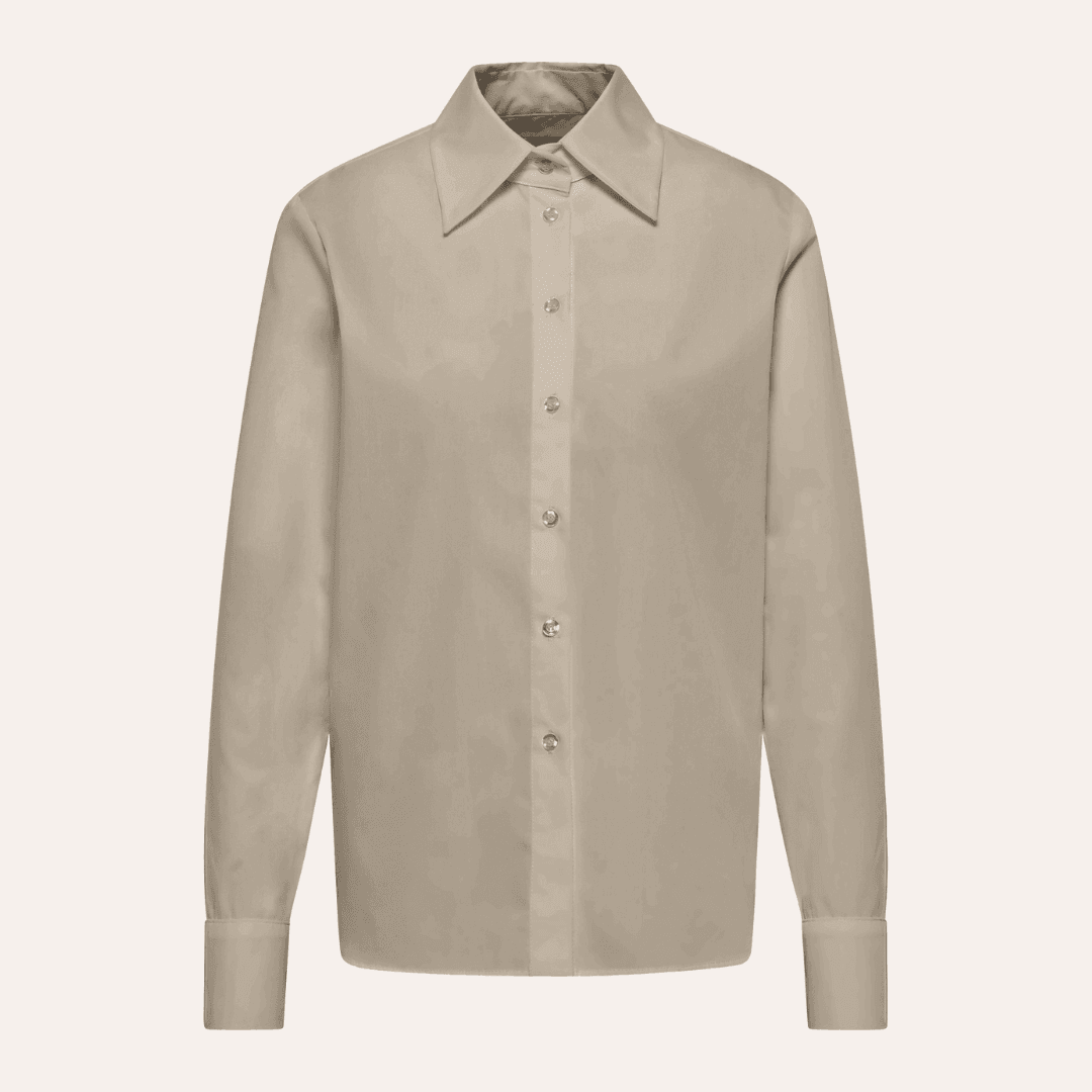EHE Apparel Elena Oxford Shirt - Cappuccino - Bonvion