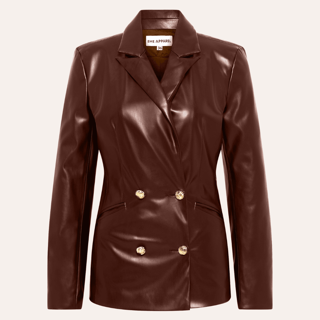 EHE Apparel Willow Blazer - Brown - Bonvion