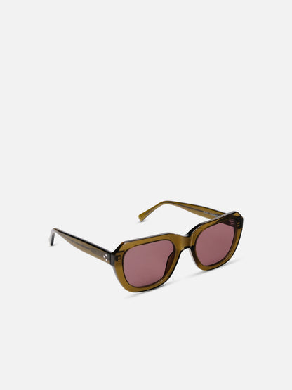 ALAN HAMMOND Ace Sunglasses - Olive Green / Brown