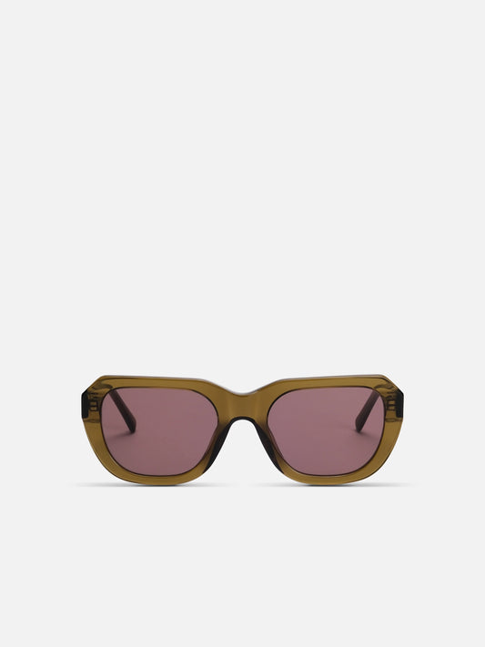 ALAN HAMMOND Ace Sunglasses - Olive Green / Brown