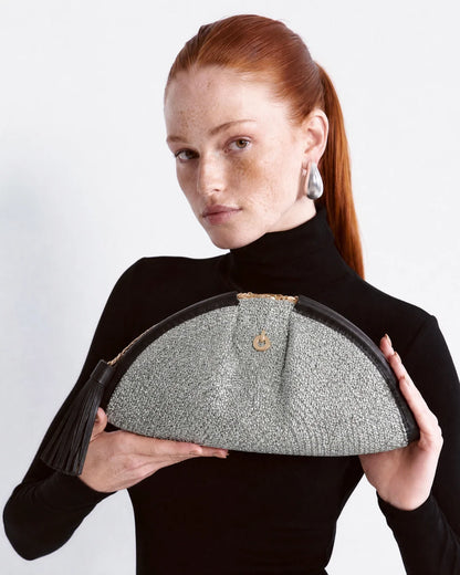 ALLBYB Adelie Perla clutch - Grey Melange