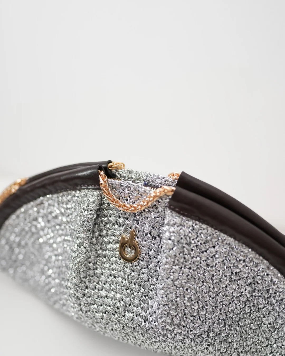 ALLBYB Adelie Perla clutch - Grey Melange