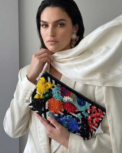 ALLBYB Harmony Aqua clutch - Multi Color