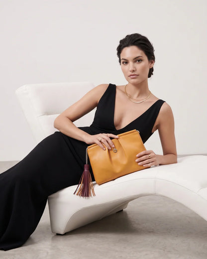 ALLBYB Marlow clutch - Ochre