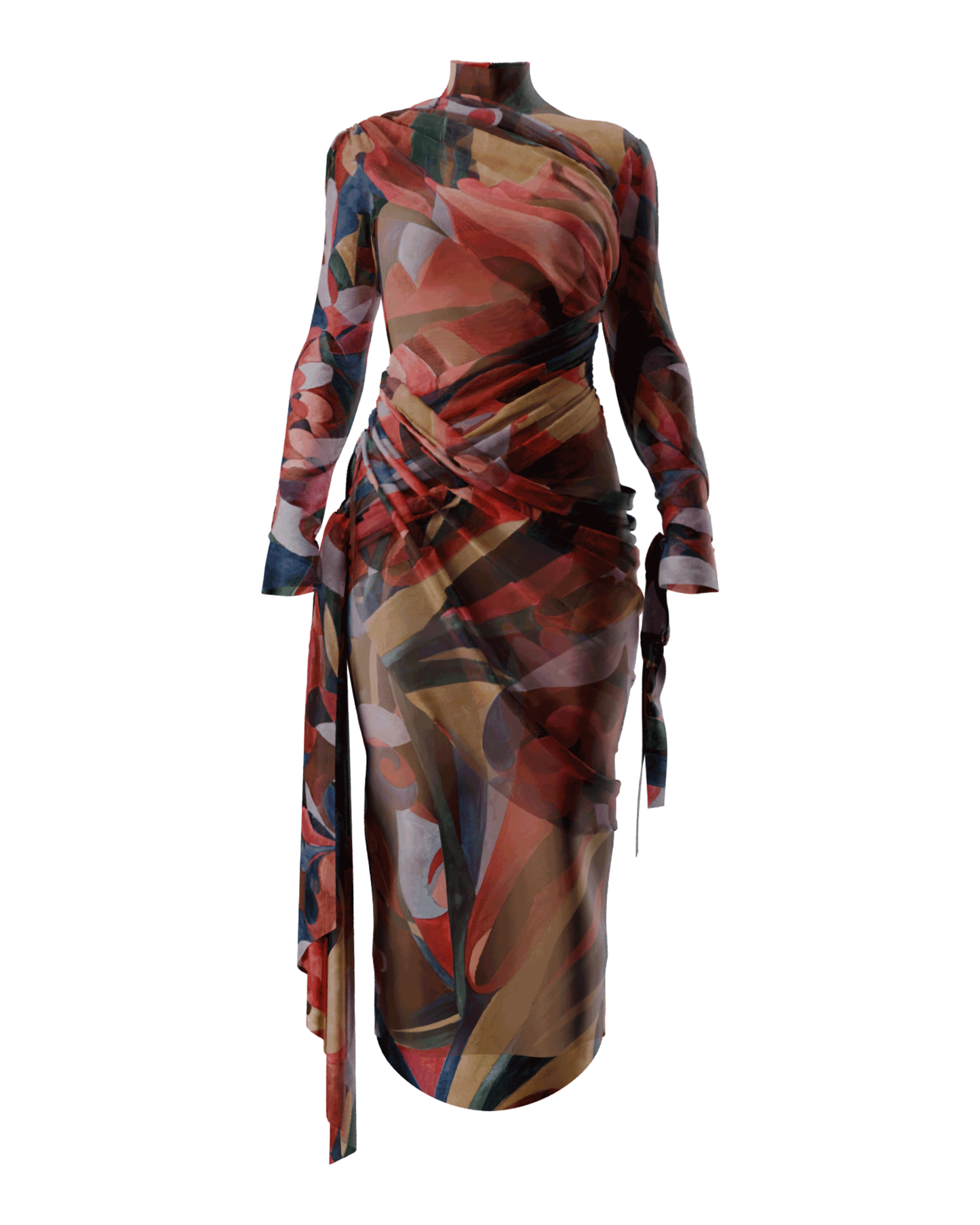 ANDREA IYAMAH Kala Mesh Dress - Multicolor
