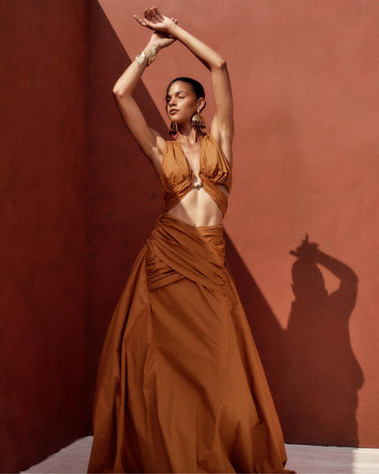 ANDREA IYAMAH Gia Crop Top - Orange