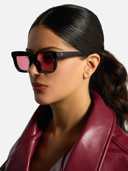 ALAN HAMMOND Ardmore Sunglasses - Black / Rose