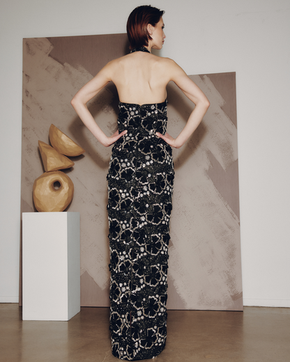 AUDREY+BROOKS Florence Gown - Black Silver