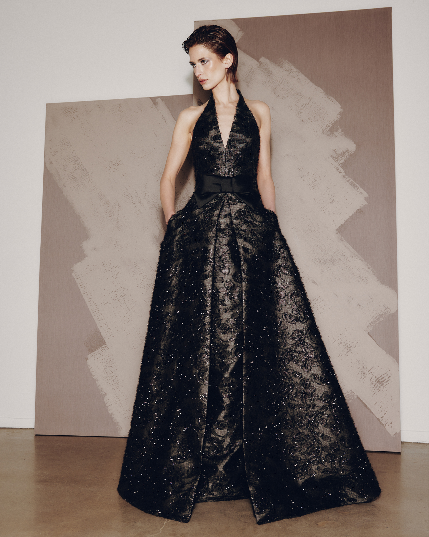 AUDREY+BROOKS Paige Gown - Black