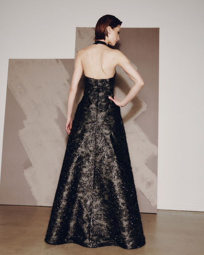 AUDREY+BROOKS Paige Gown - Black