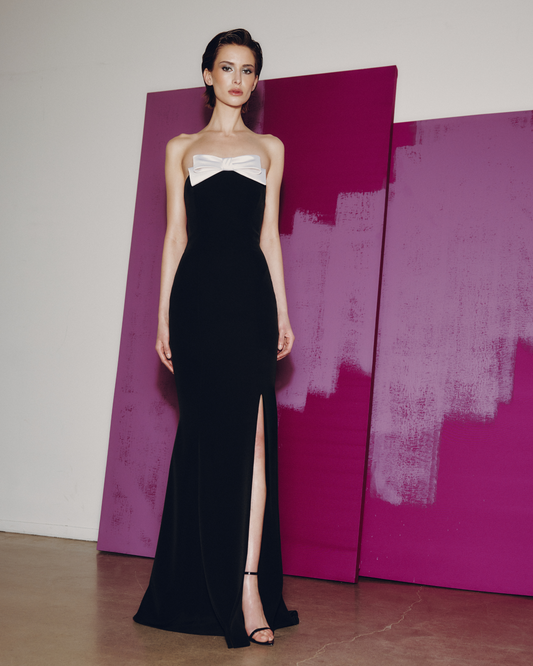 AUDREY+BROOKS River Gown - Black White