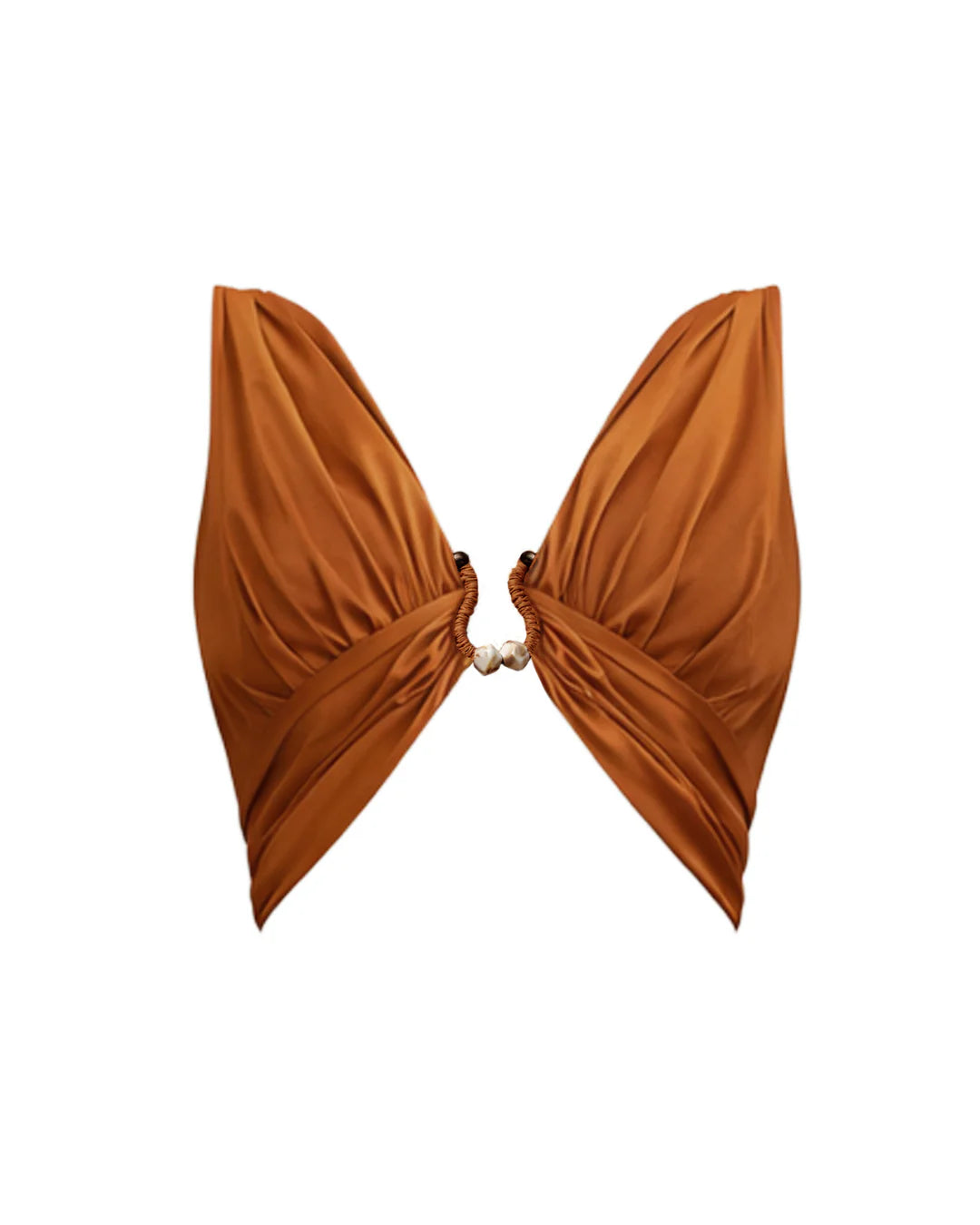 Gia Cotton Crop Top in Orange | ANDREA IYAMAH designer brand