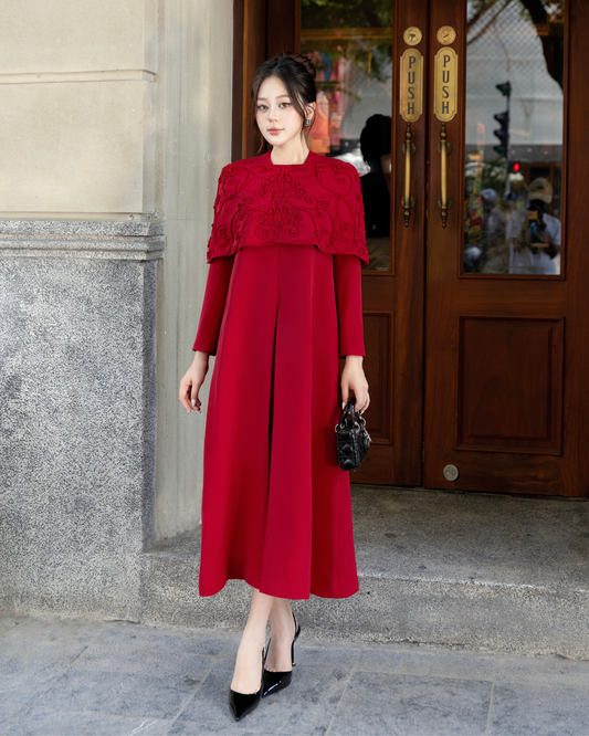 CHITAL Eliana Gown - Burgundy