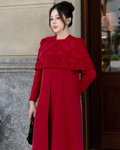 CHITAL Eliana Gown - Burgundy
