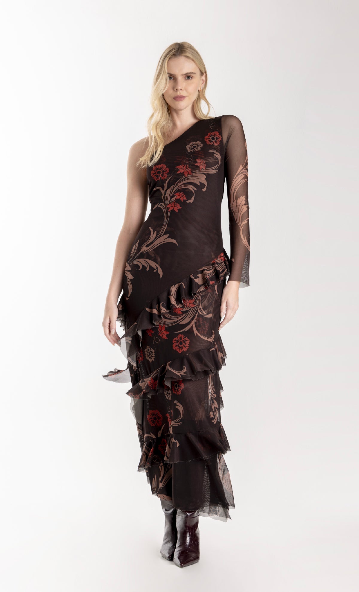 ESPECIA Glowvine Dress - Brown/Flower