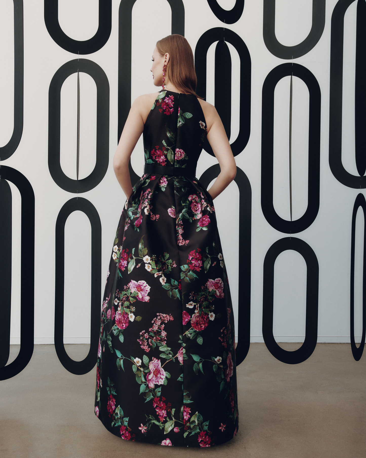 FRASCARA Maliyah Gown - Black Fuchsia