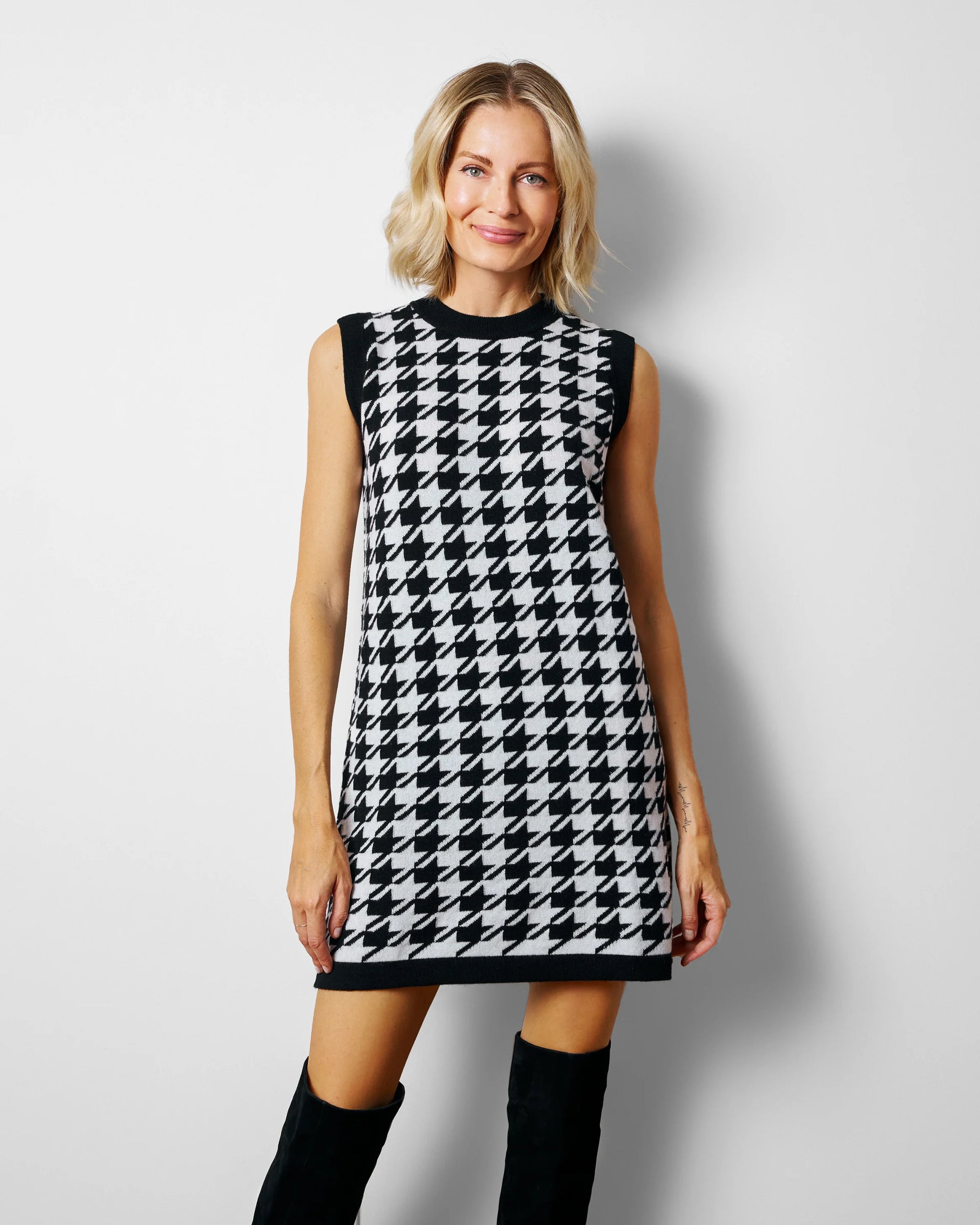 GIA BARDOT Tiffany H Dress - Black/White  BONVION