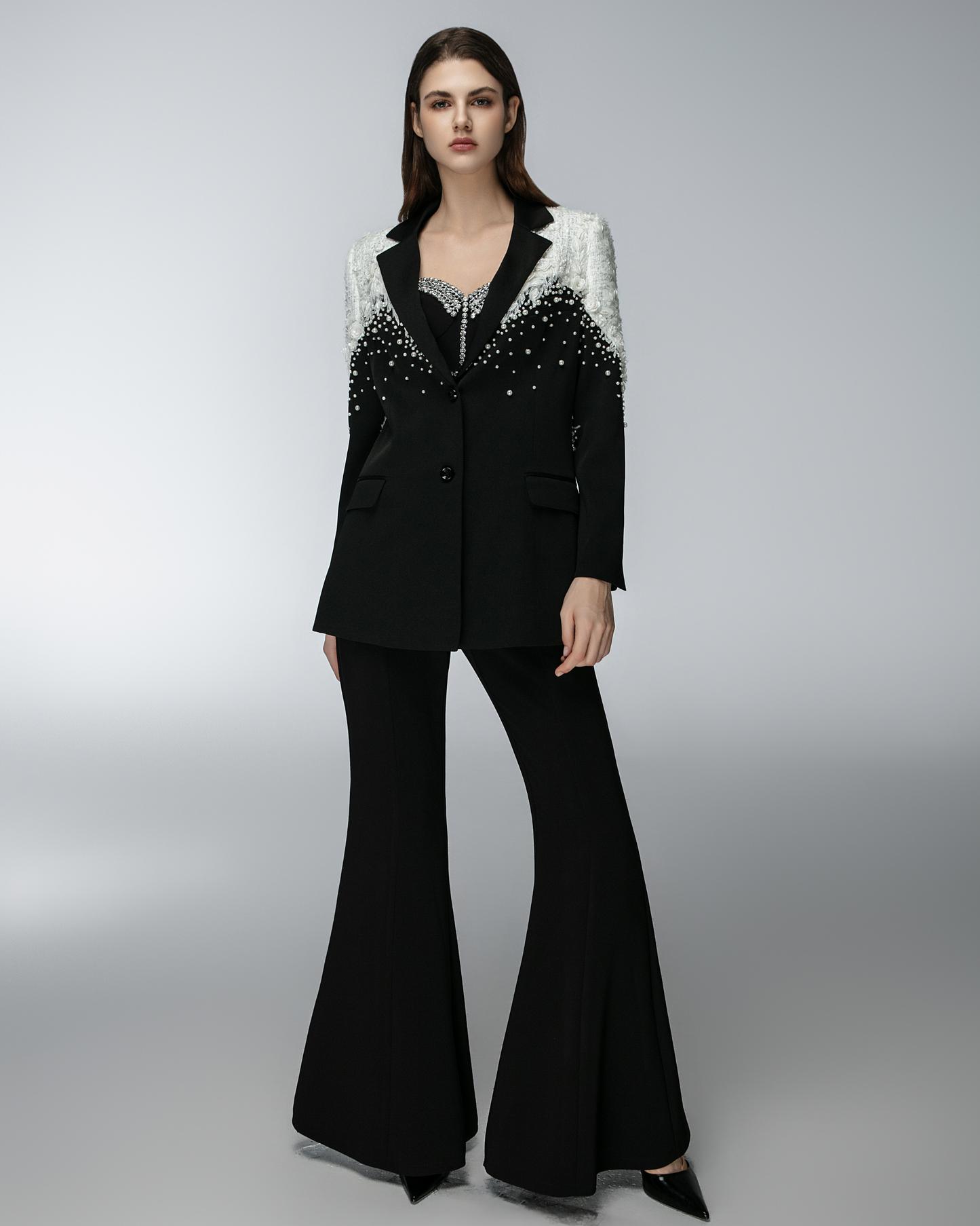JessieQ Nora Blazer - Black/White