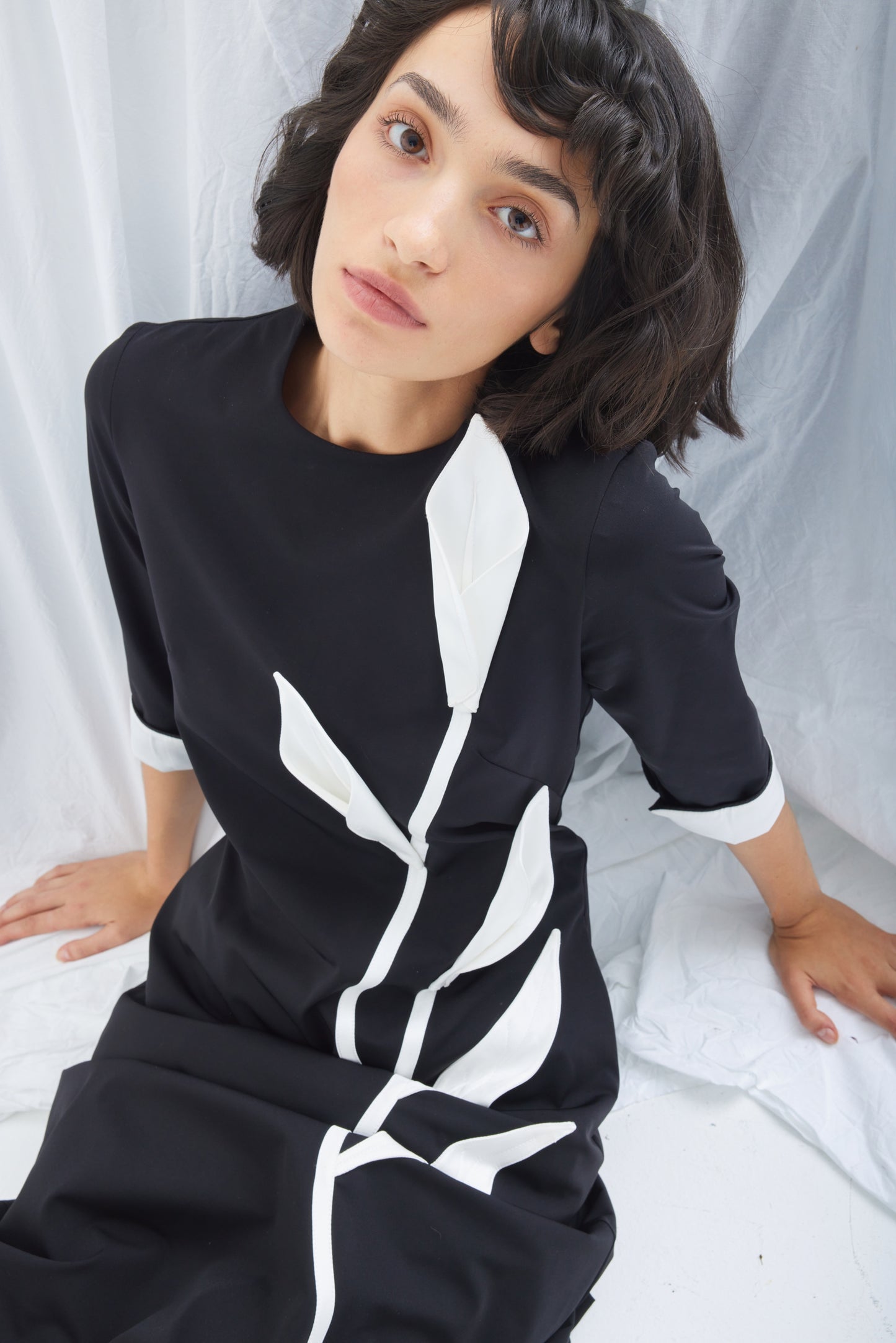 JULIA ALLERT Art-Inspired Midi Dress - Black