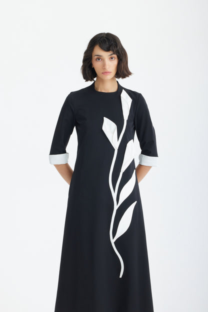 JULIA ALLERT Art-Inspired Midi Dress - Black