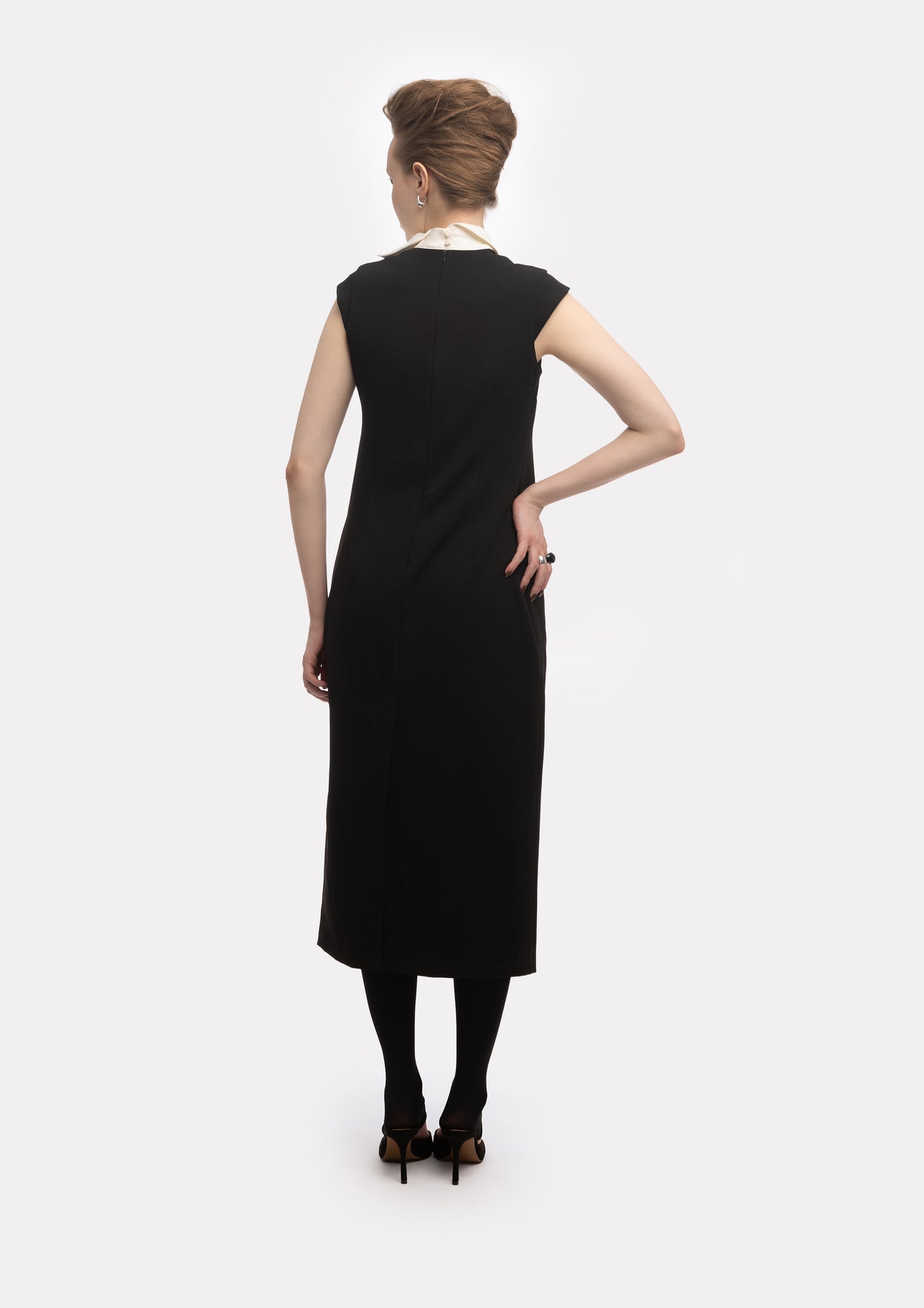JULIA ALLERT Modern Business Dress With Collar - Black