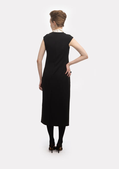 JULIA ALLERT Modern Business Dress With Collar - Black