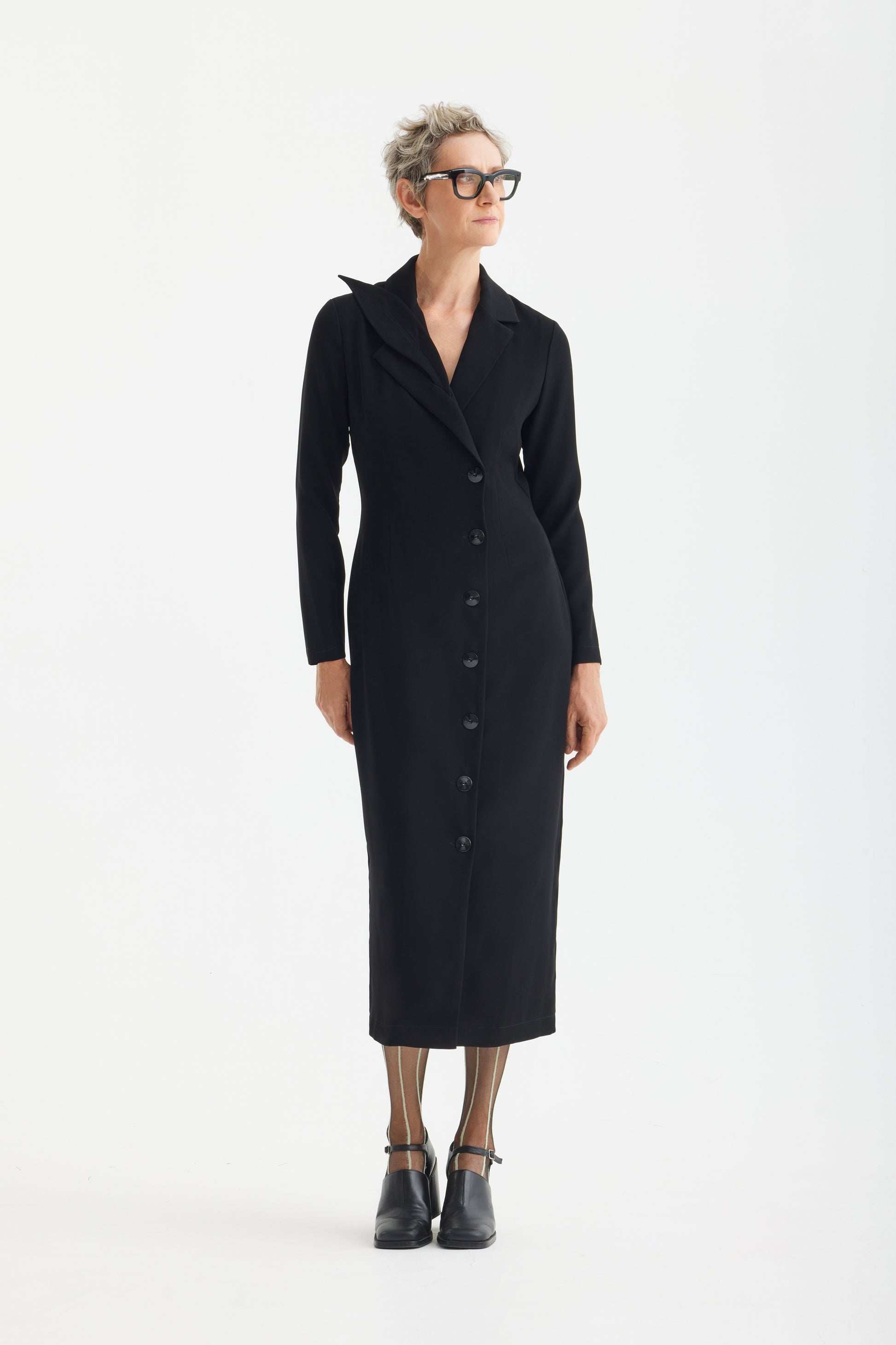 JULIA ALLERT Modern Tailored Maxi Blazer Dress