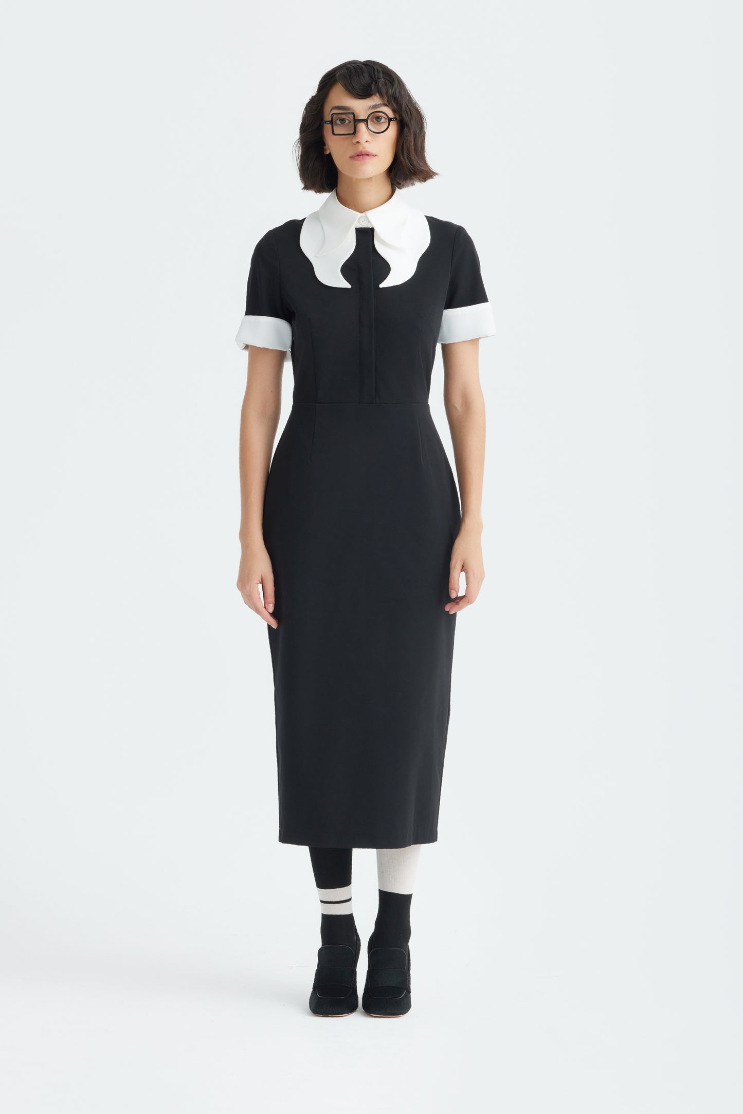 JULIA ALLERT Polished Midi Dress - Black