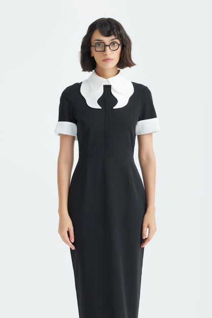 JULIA ALLERT Polished Midi Dress - Black