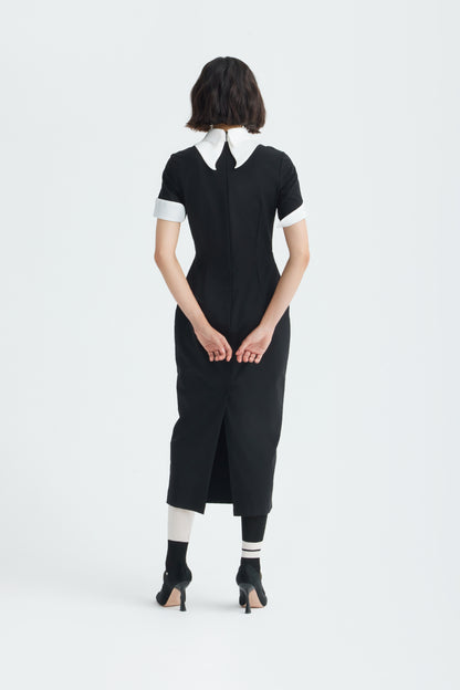 JULIA ALLERT Polished Midi Dress - Black