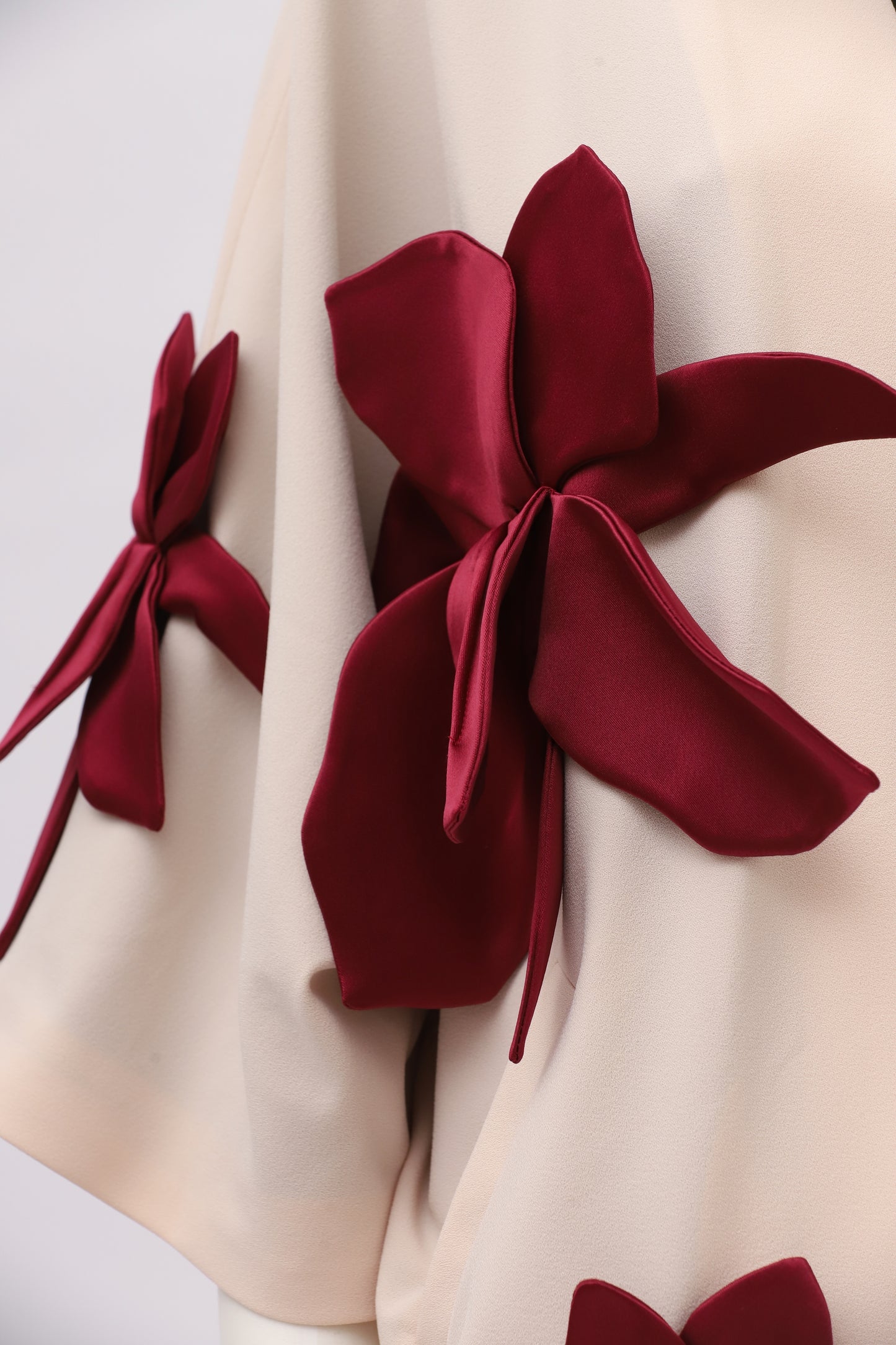 JULIA ALLERT Wrap Jacket with Flowers - Peach