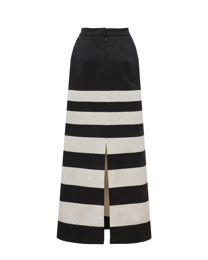 JULIA ALLERT Contemporary Striped Skirt - Black/White