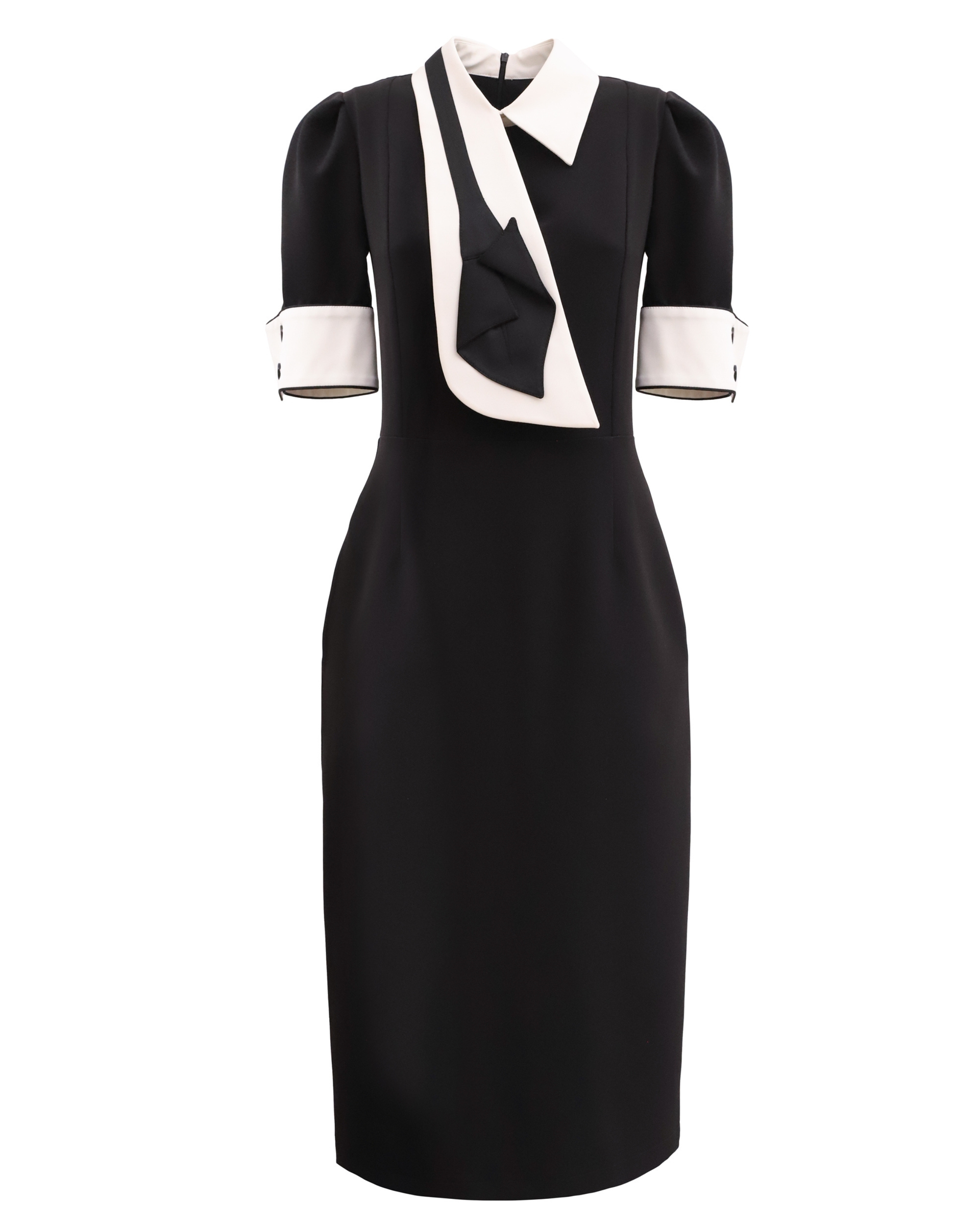 JULIA ALLERT Formal Fitted Dress - Black BONVION JULIA ALLERT Formal Fitted Dress - Black BONVION