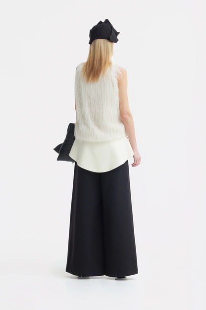 Ivory Fringe Sleeveless Women's Summer Top | Julia Allert