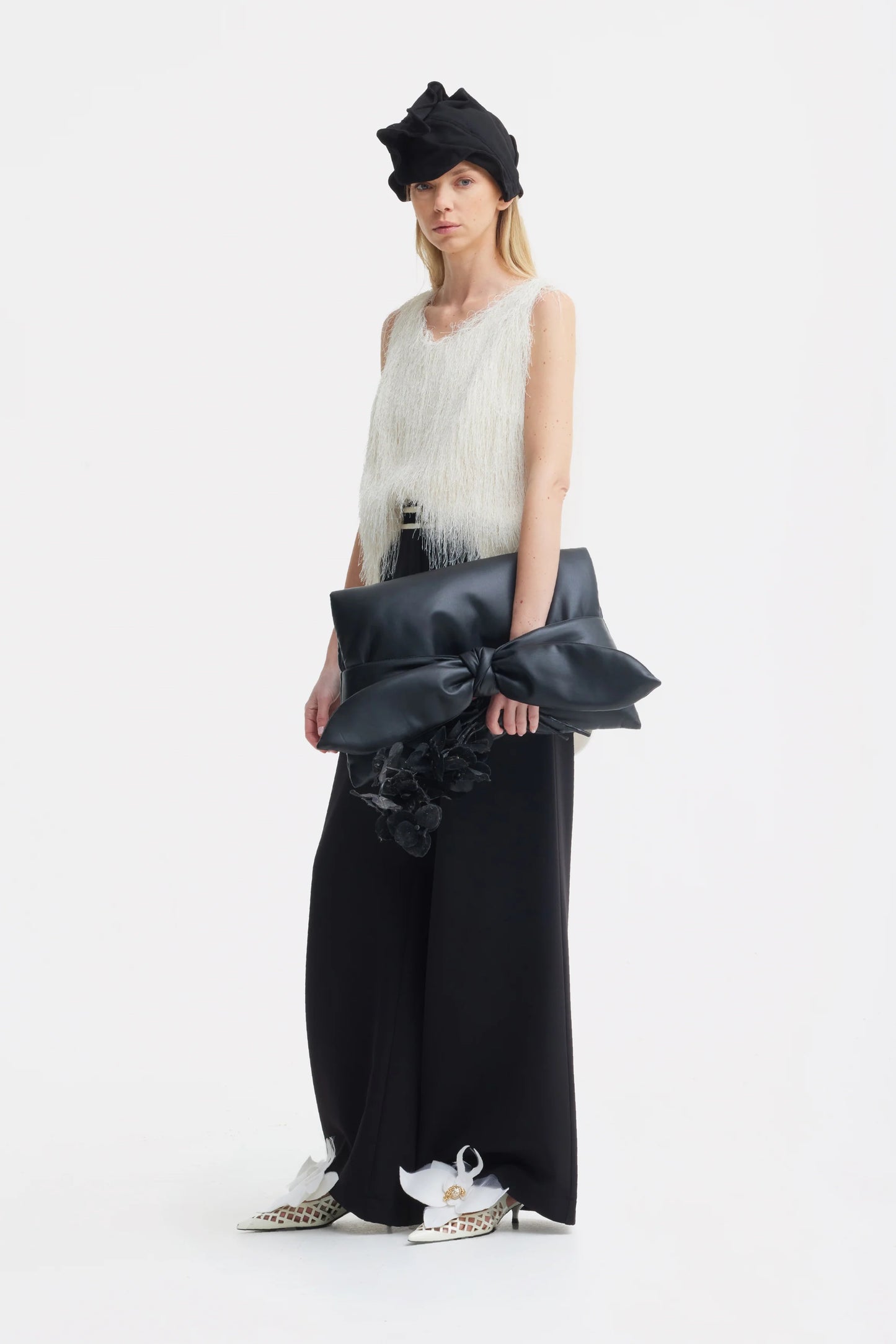 Ivory Fringe Sleeveless Women's Summer Top | Julia Allert
