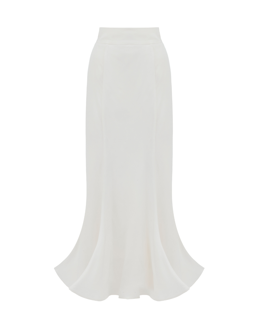 White high waist maxi skirt in ivory color | Julia Allert