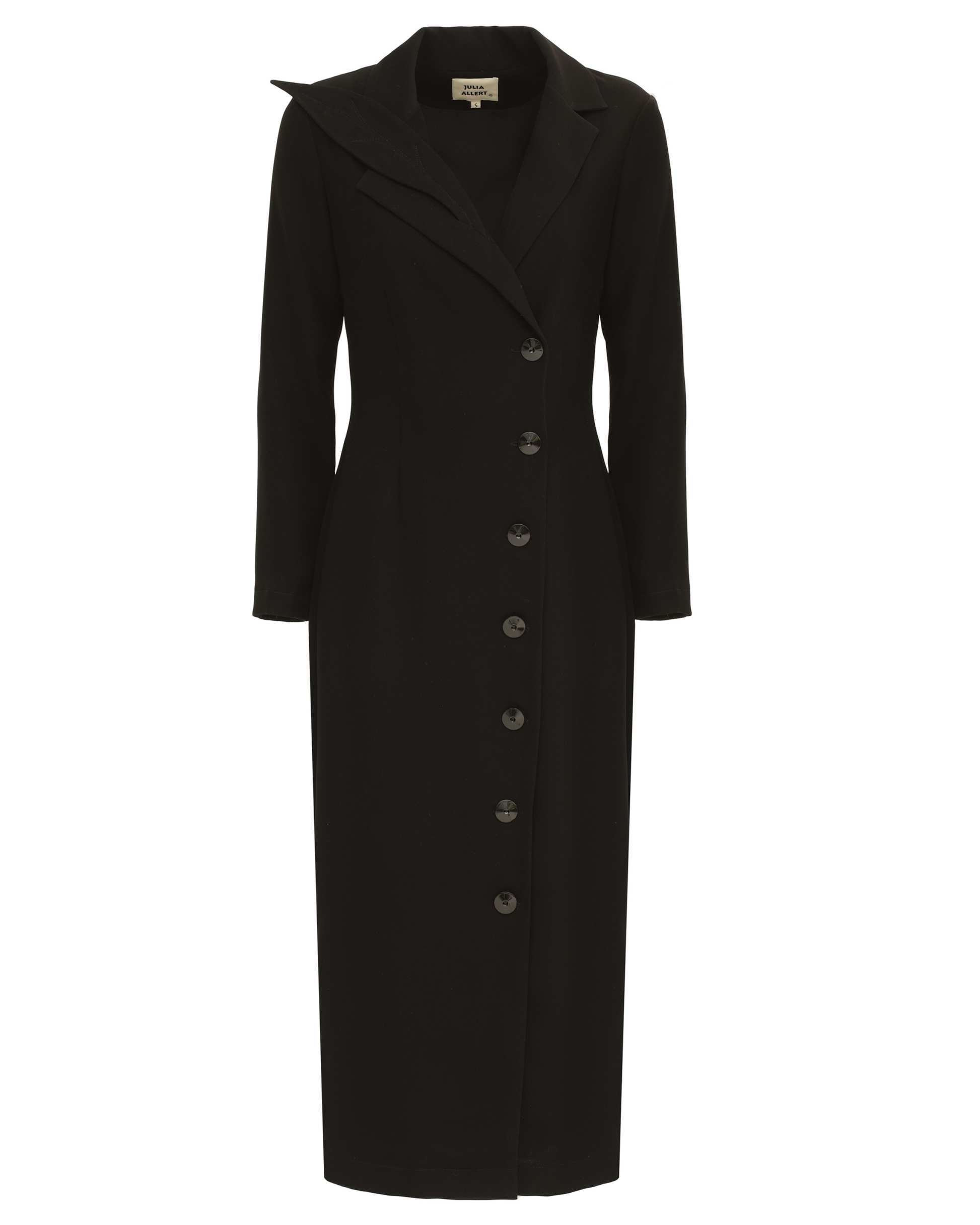 JULIA ALLERT Modern Tailored Maxi Blazer Dress - Black BONVION JULIA ALLERT Modern Tailored Maxi Blazer Dress - Black BONVION