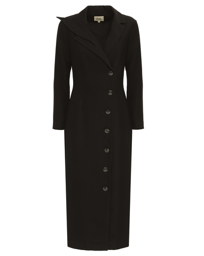 JULIA ALLERT Modern Tailored Maxi Blazer Dress - Black