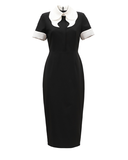 JULIA ALLERT Polished Midi Dress - Black