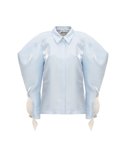 JULIA ALLERT Romantic Blouse With Balloon Sleeves - Light Blue